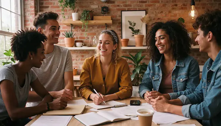 mixed-group-diverse-individuals-discussing-ideas-vibrant-space_24972-2894 Focus Group Discussions in India